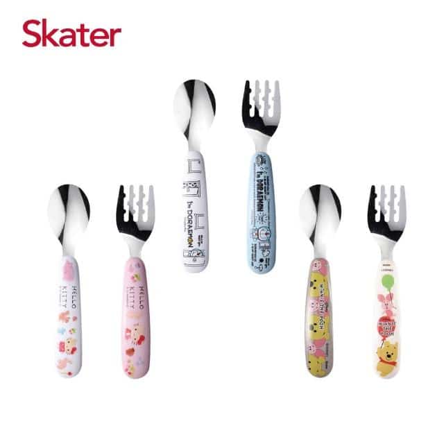 Skater-【Skater】不鏽鋼幼兒彎柄湯匙叉組