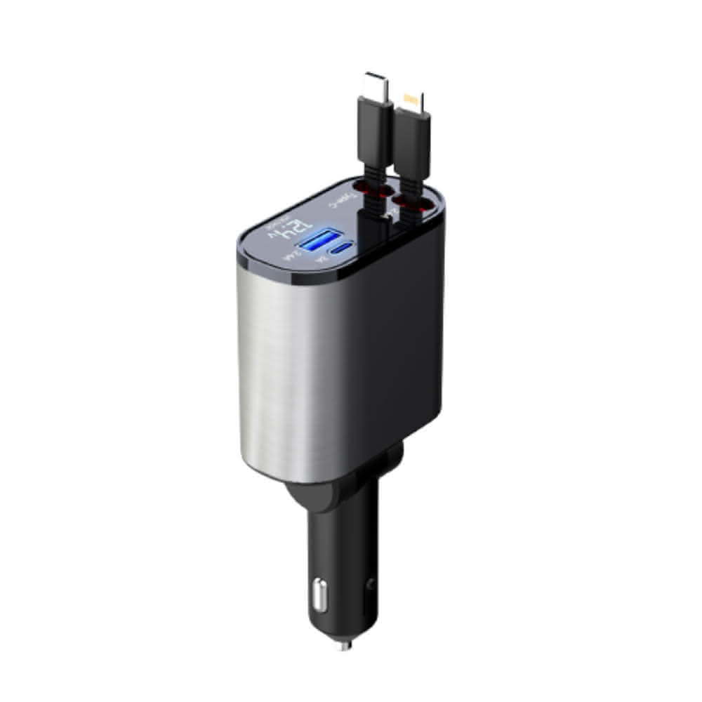 South Life-【South Life】自帶線車充 PD TYPE-C+Lighting 汽車充電器(手機充電 車用充電器 蘋果 TYPE-C BSMI認證)